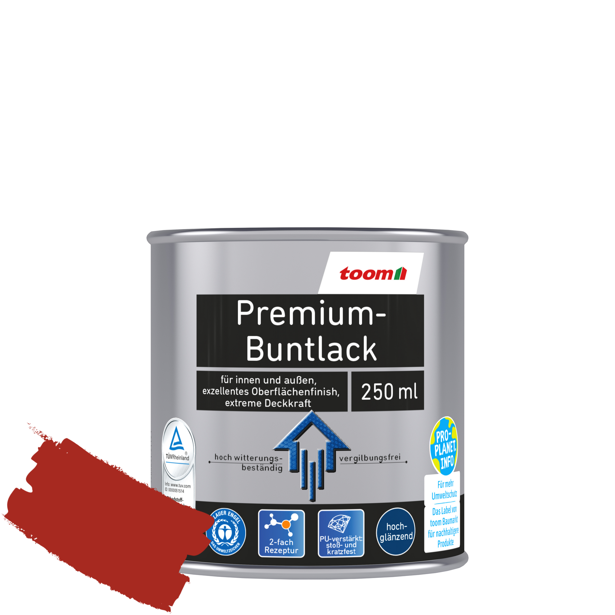 Premium-Buntlack feuerrot glänzend 250 ml + product picture