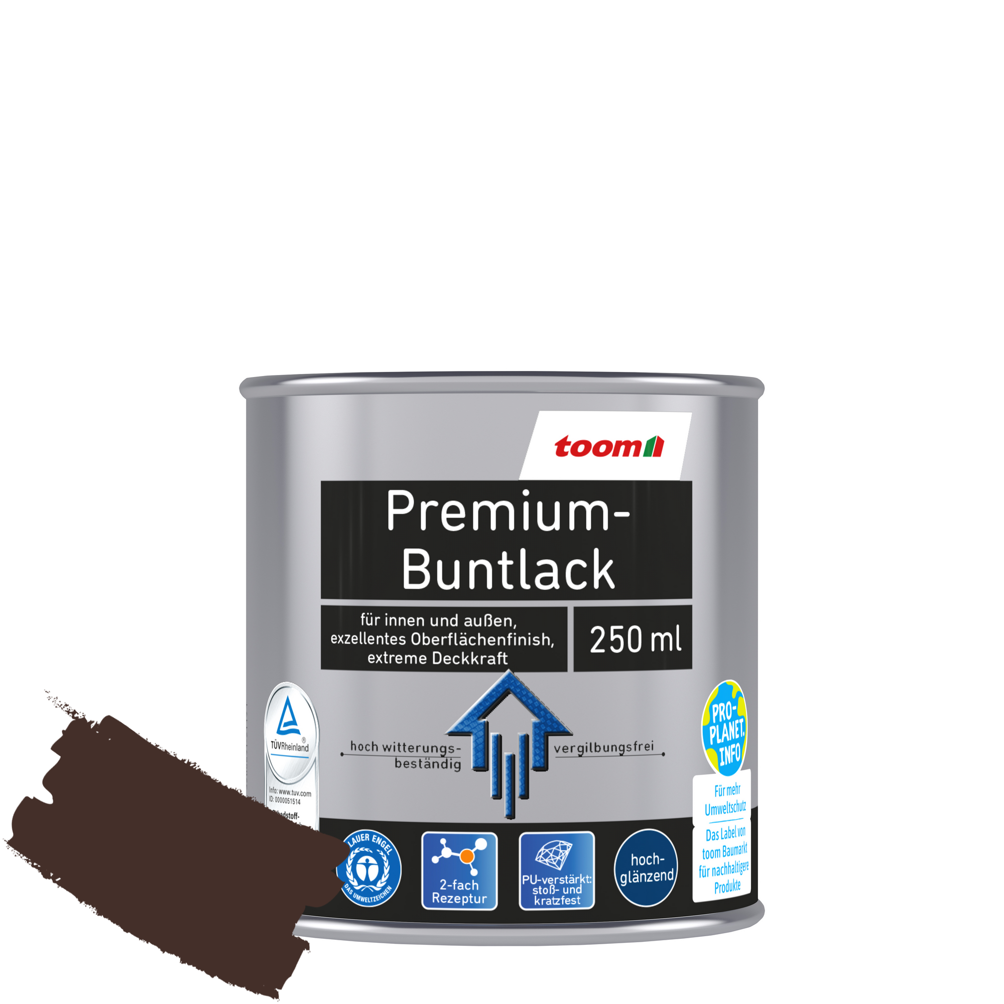 Premium-Buntlack schokobraun glänzend 250 ml + product picture