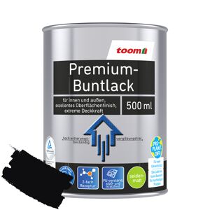 Premium-Buntlack tiefschwarz seidenmatt 500 ml