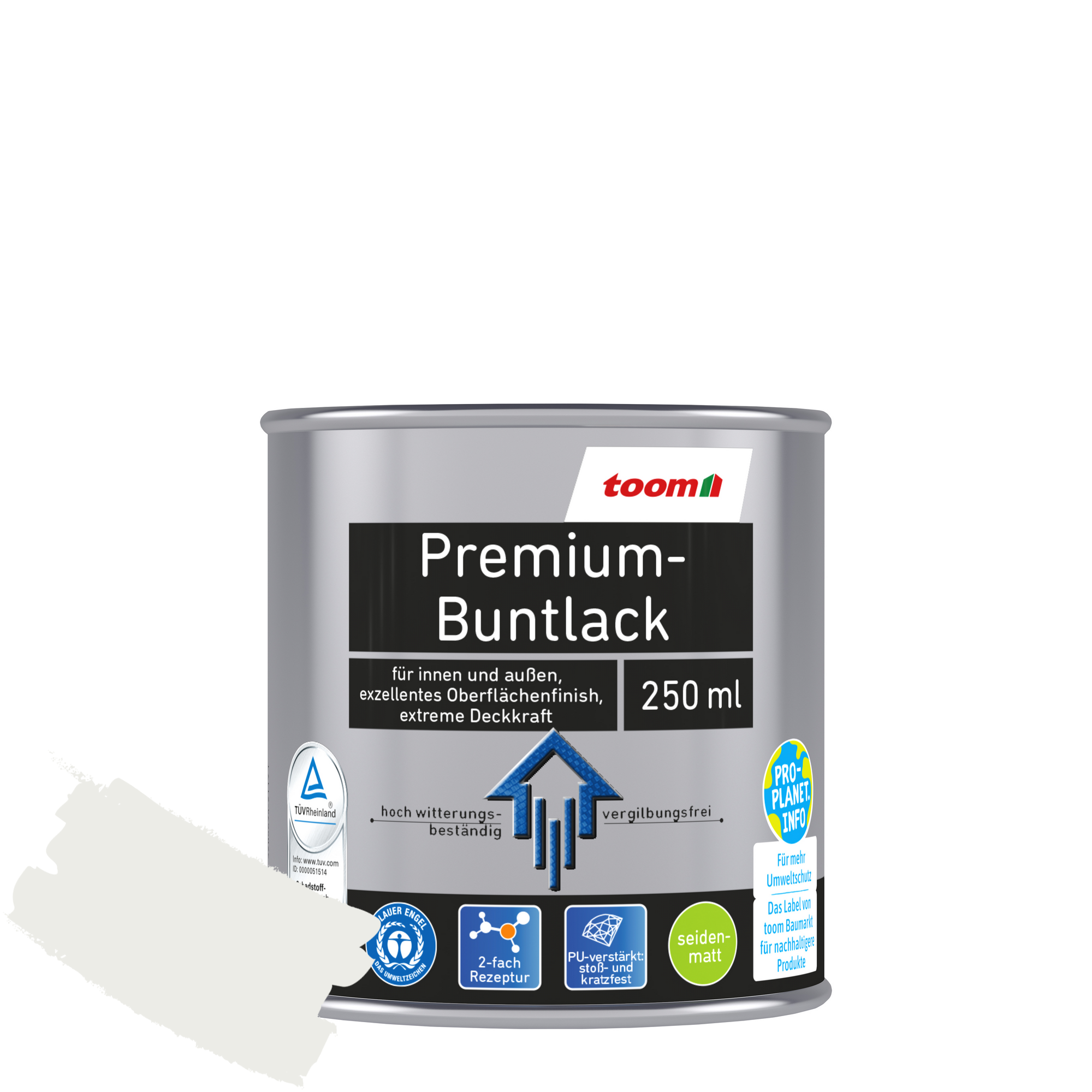 Premium-Buntlack signalweiß seidenmatt 250 ml + product picture