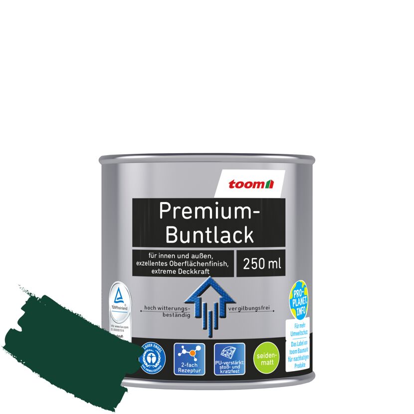 Premium-Buntlack moosgrün seidenmatt 250 ml