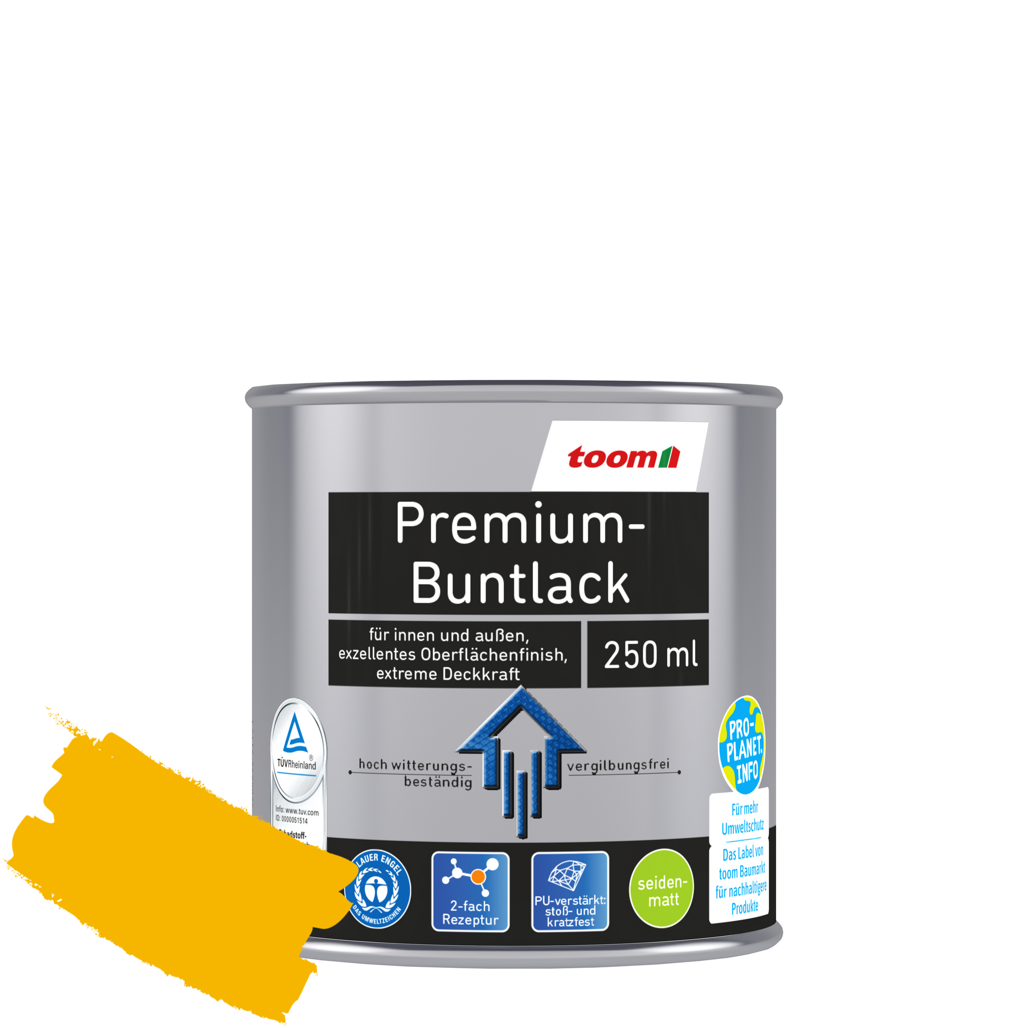 Premium-Buntlack rapsgelb seidenmatt 250 ml + product picture
