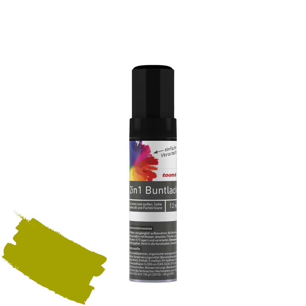 2in1 Buntlackstift 'Frühlingswiese' limettengrün seidenmatt 12 ml