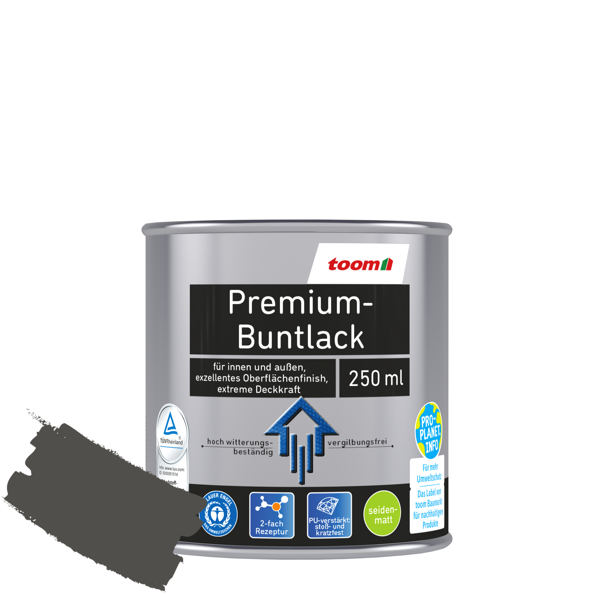Premium-Buntlack silberfarben seidenmatt 250 ml + product picture
