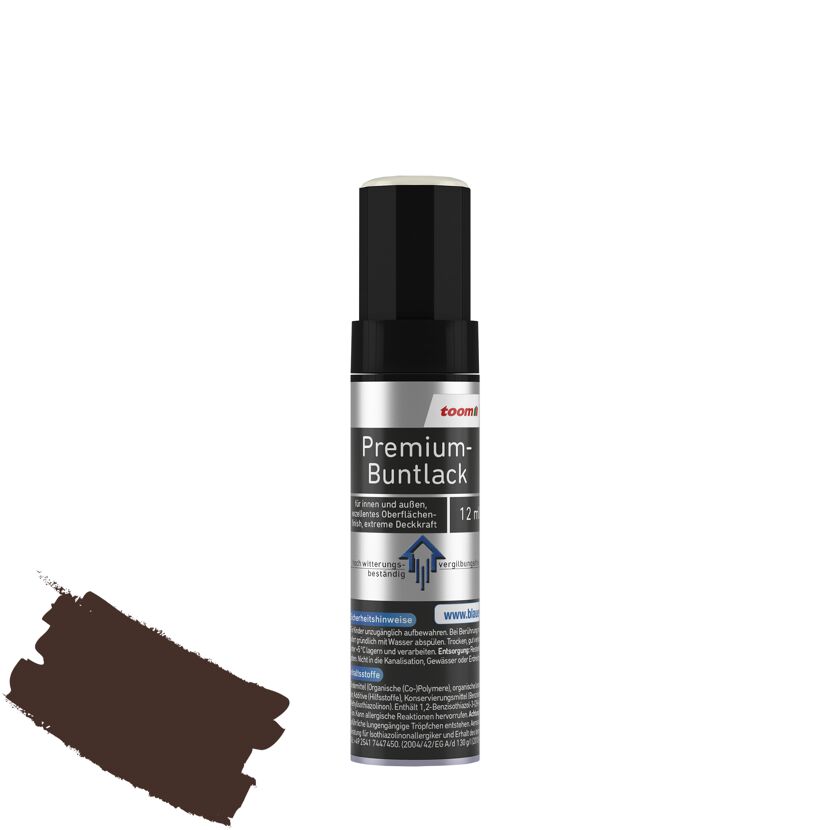 Premium-Buntlackstift schokobraun seidenmatt 12 ml