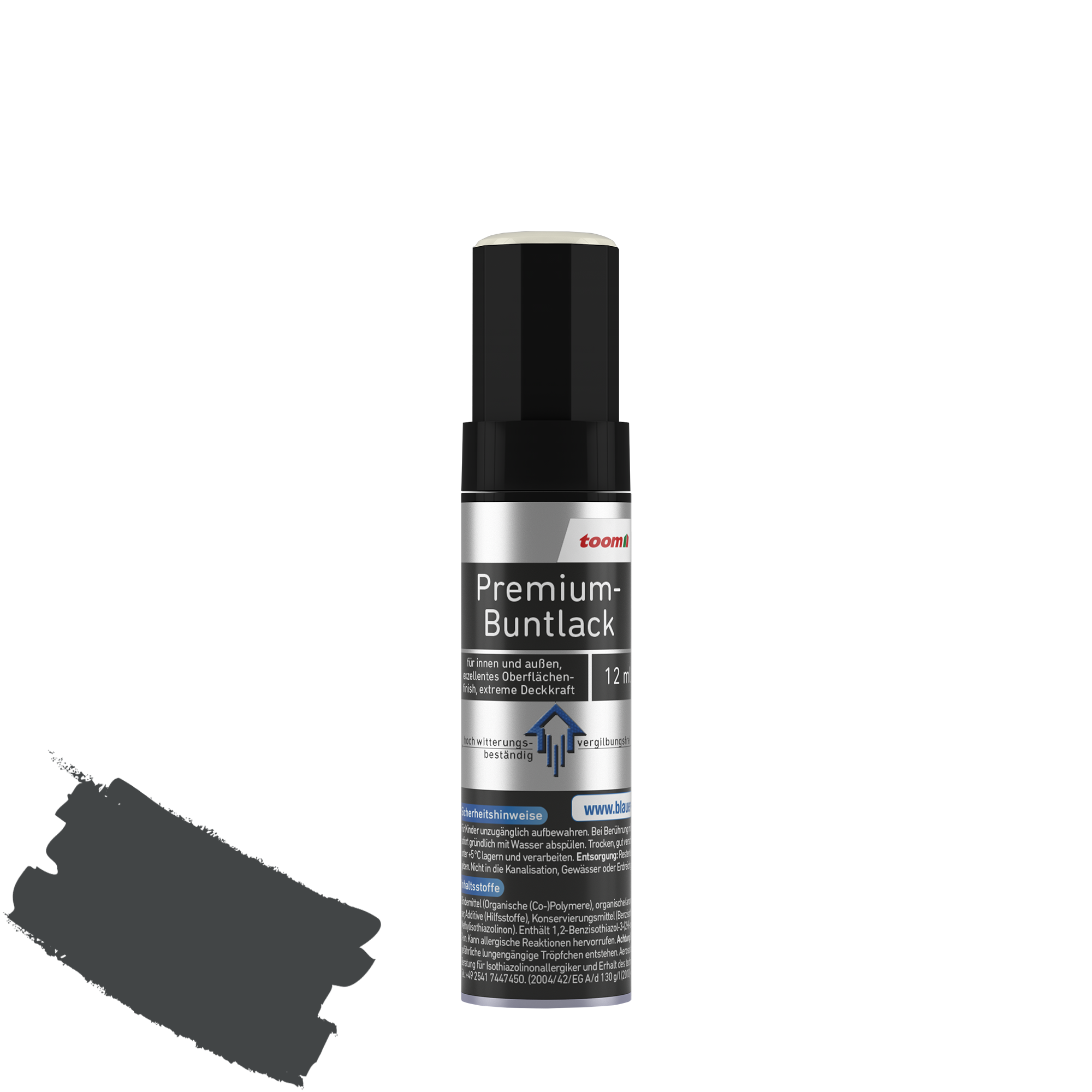 Premium-Buntlackstift grau seidenmatt 12 ml