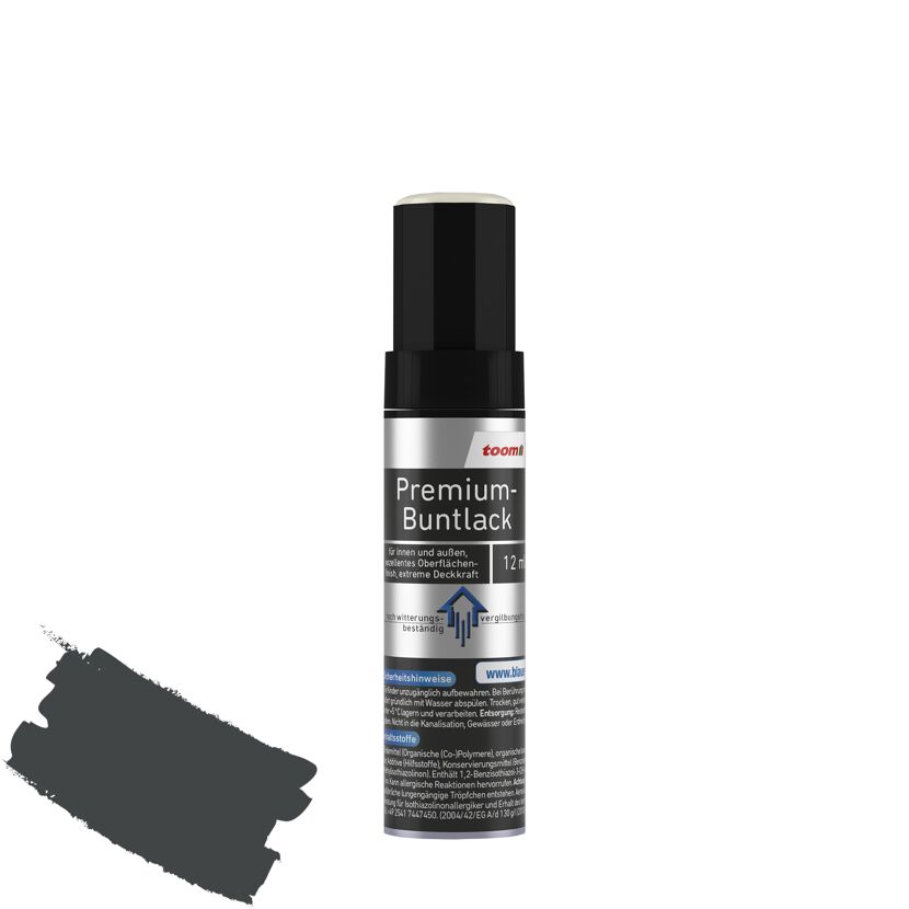 Premium-Buntlackstift grau seidenmatt 12 ml