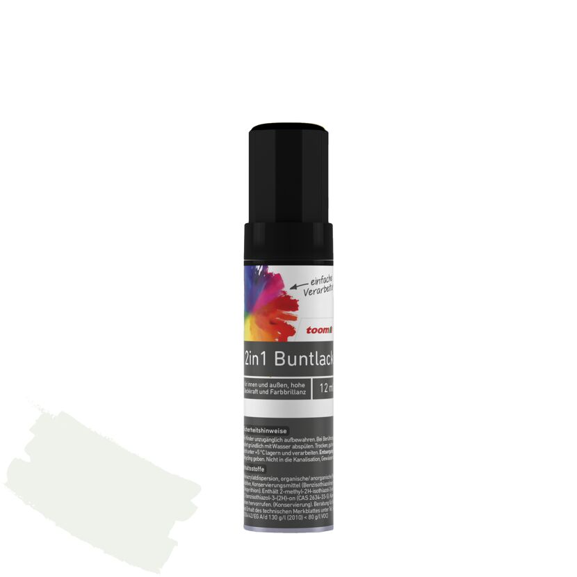 2in1 Buntlackstift edelweiß glänzend 12 ml