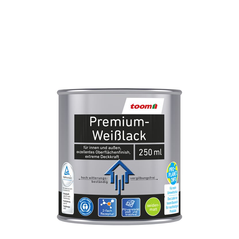 Premium-Weißlack seidenmatt 250 ml