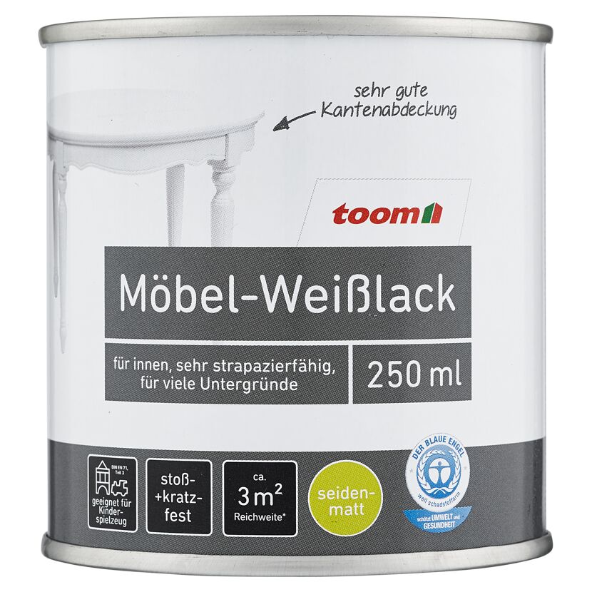 Toom Möbel-Weißlack, 250 ml Dose