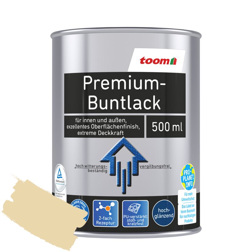 Premium-Buntlack elfenbeinfarben glänzend 500 ml