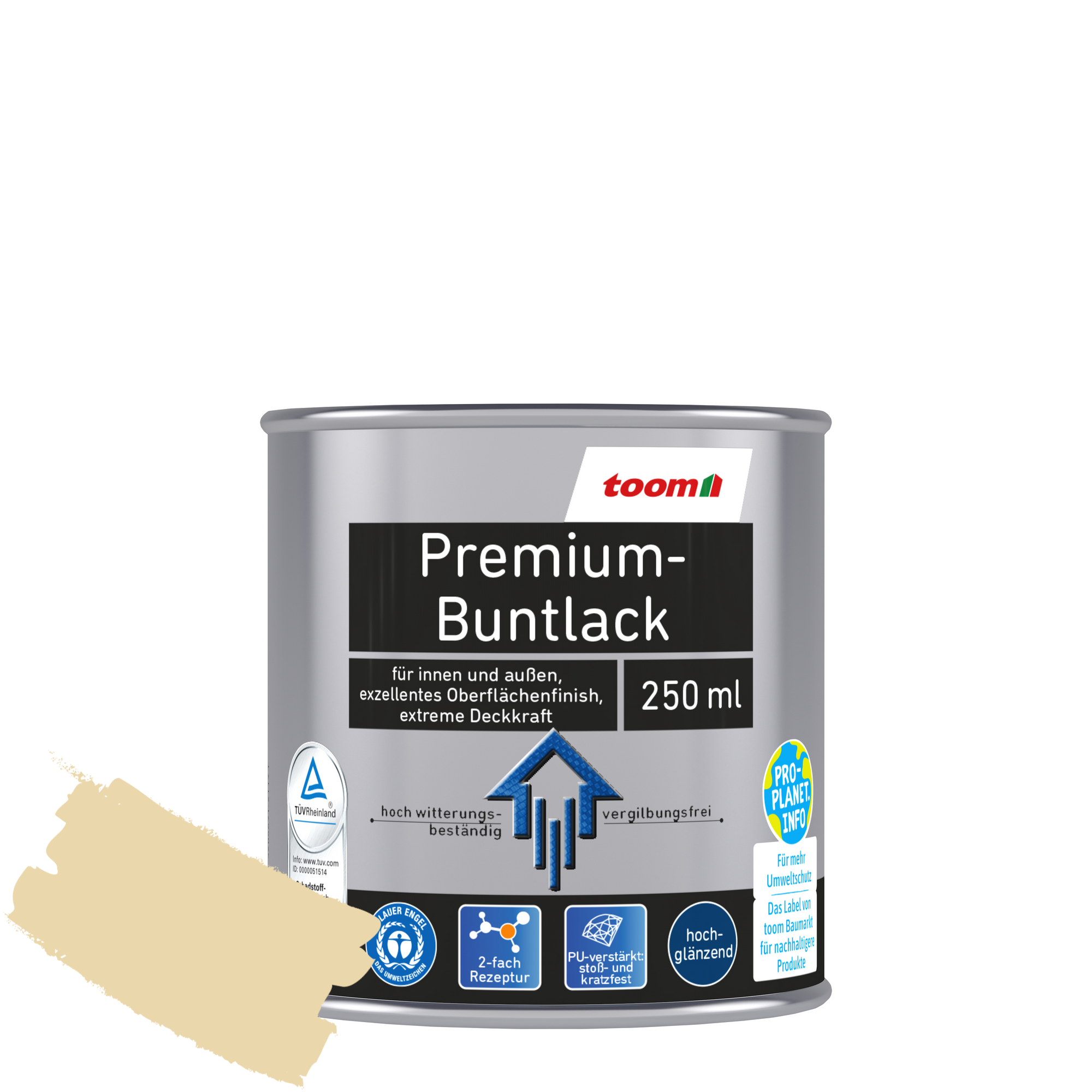 Premium-Buntlack elfenbeinfarben glänzend 250 ml + product picture