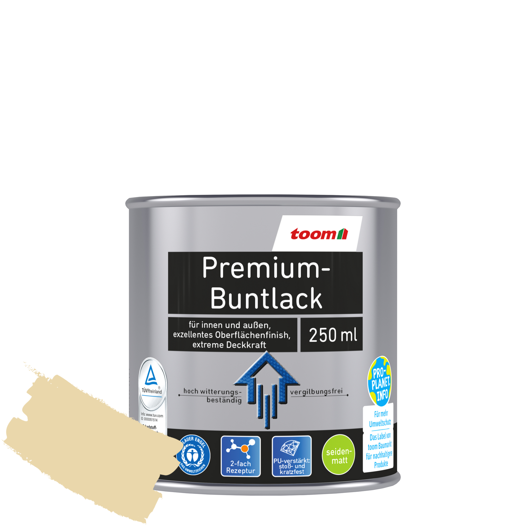 Premium-Buntlack elfenbeinfarben seidenmatt 250 ml + product picture