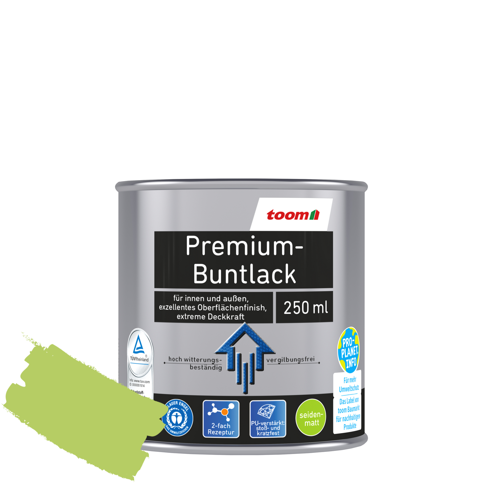 Premium-Buntlack hellgrün seidenmatt 250 ml + product picture