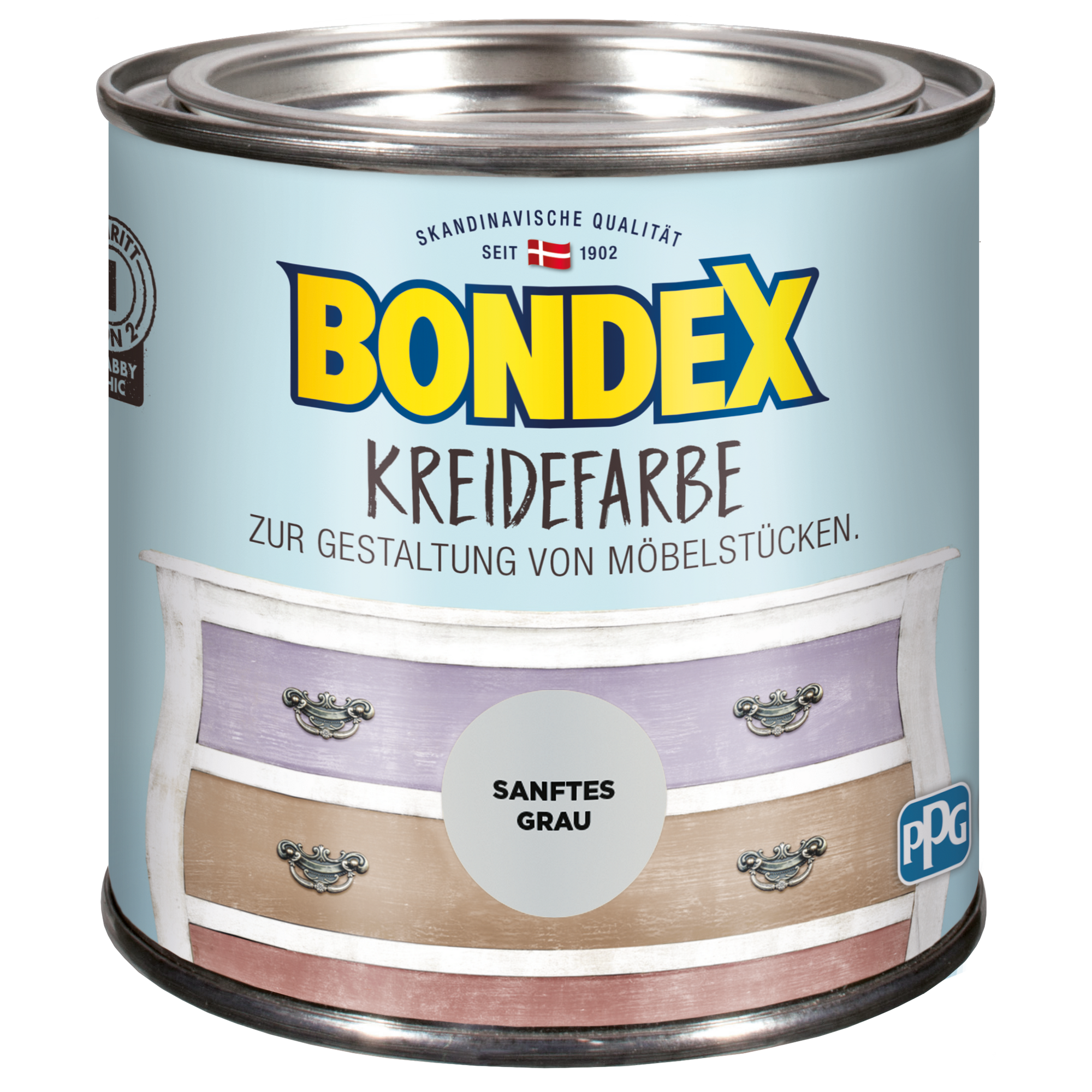 Kreidefarbe 'Sanftes Grau' 500 ml + product picture