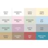 Farbpalette mit zwölf verschiedenen Farbtönen