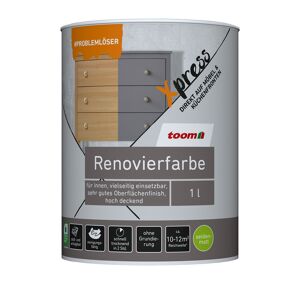 Renovierfarbe für Möbel- und Küchenfronten schwarz seidenmatt 1 l