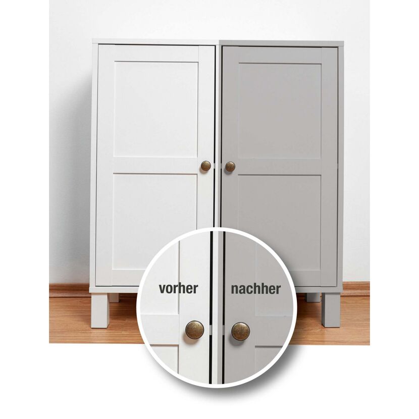 Renovierfarbe für Möbel- und Küchenfronten taupe seidenmatt 1 l