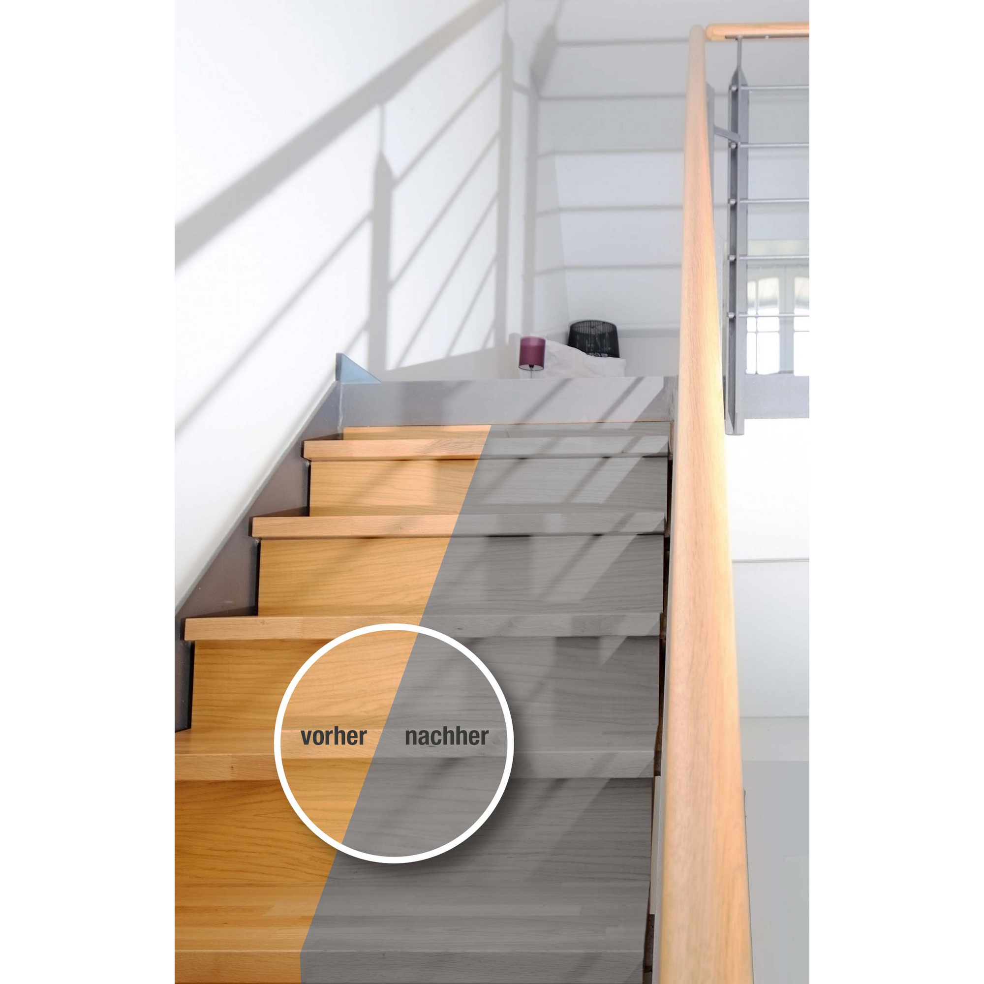 Renovierfarbe für Holzböden- und Treppen silbergrau seidenmatt 1 l + product picture