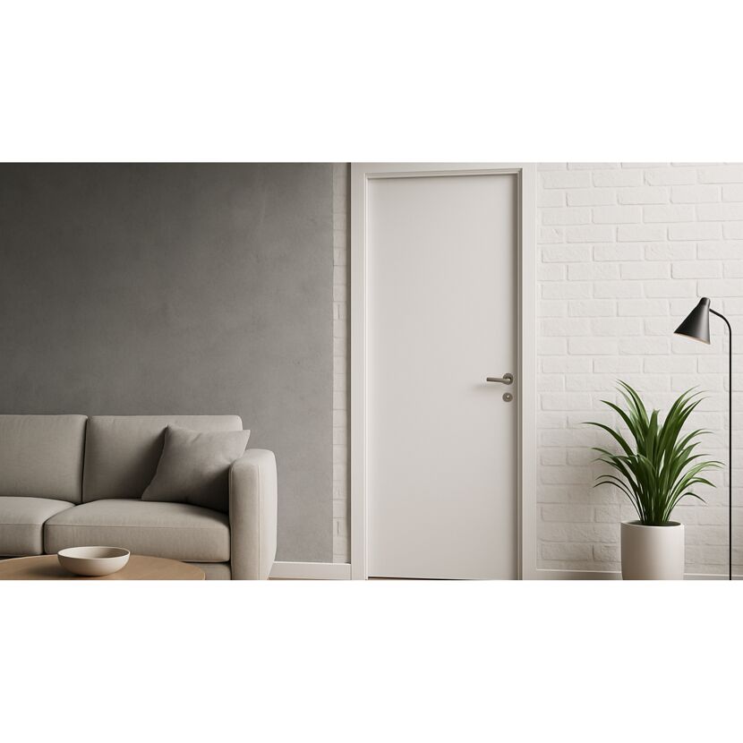 Renovierfarbe für Fenster und Türen reinweiß seidenmatt 1 l
