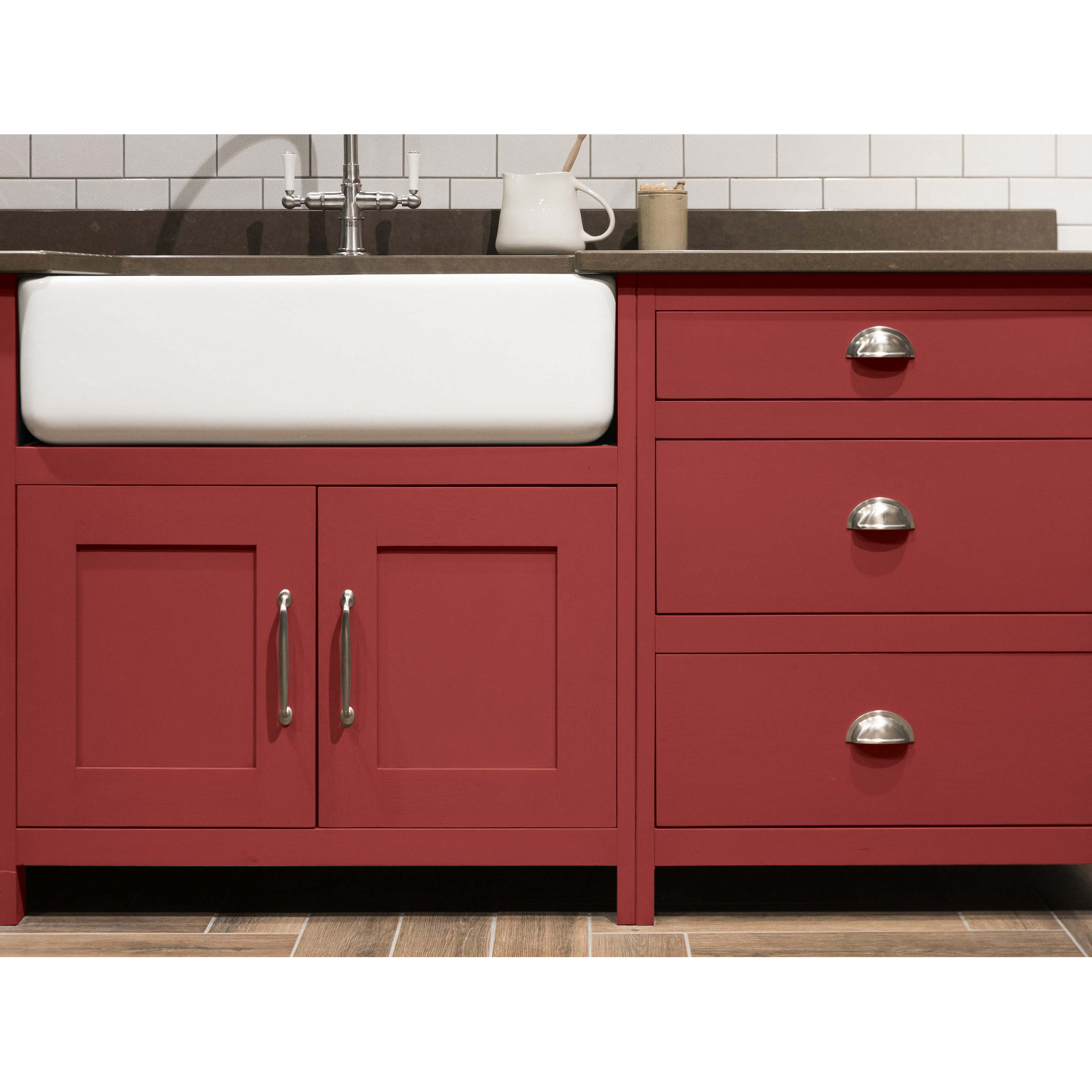 Renovierfarbe für Möbel- und Küchenfronten antikrot seidenmatt 2,5 l + product picture