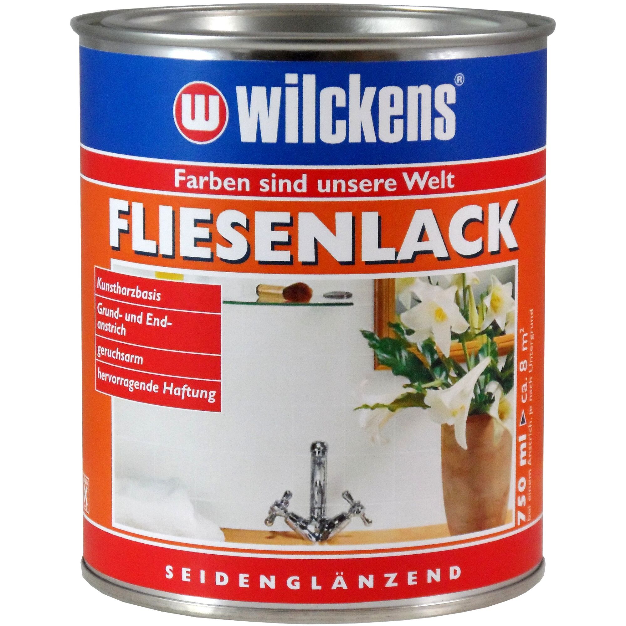 Wilckens Fliesenlack, weiß, seiden glänzend