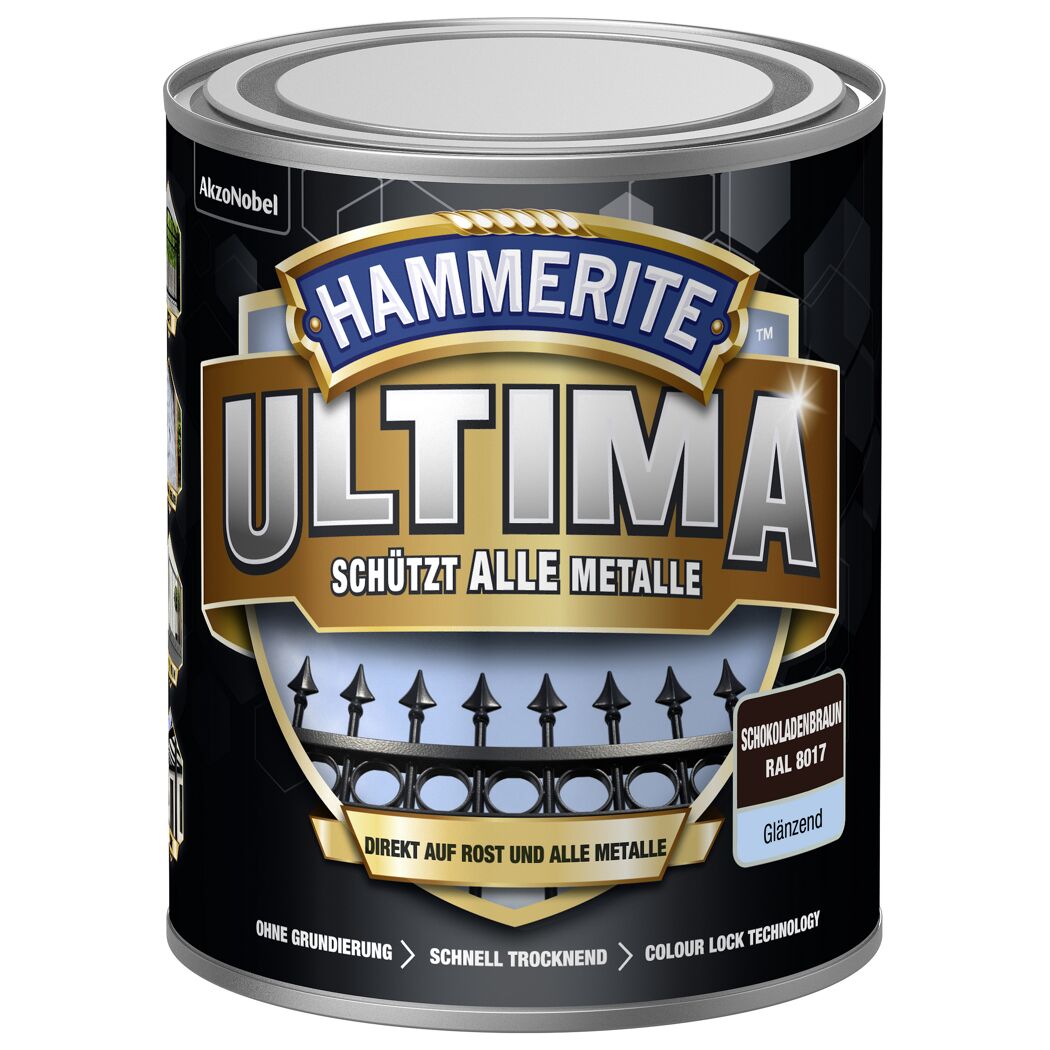 Dose Hammerite Ultima Metallschutzlack Schokoladenbraun glänzend