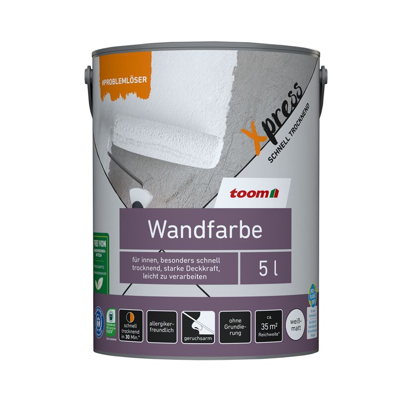 Wandfarbe weiß matt 5 l
