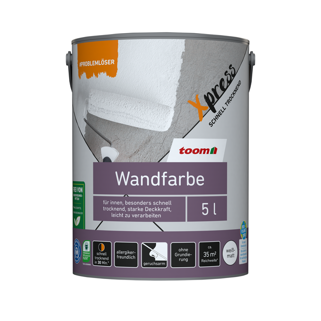 Bild von Wandfarbe weiß matt 5 l