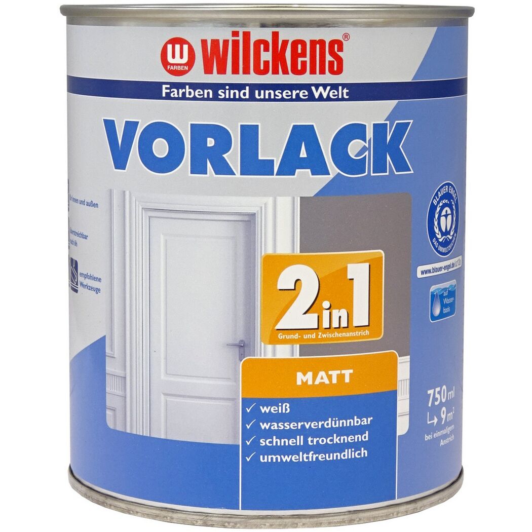 Wilckens Vorlack 2in1 weiß matt 750 ml