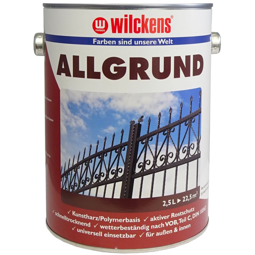 Wilckens Allgrund Farbe und ein Zaun