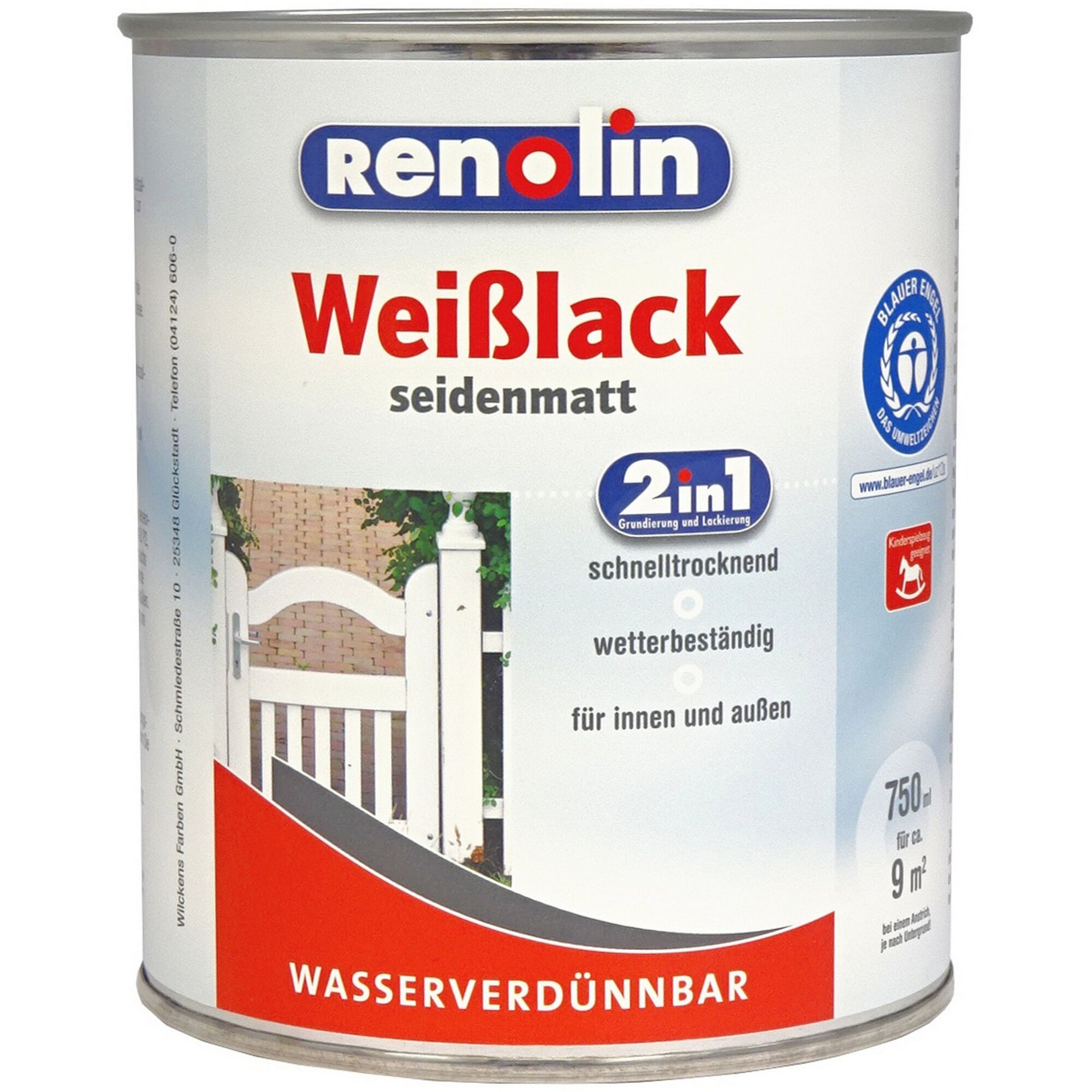 Renolin Weißlack auf einem Gartenzaun
