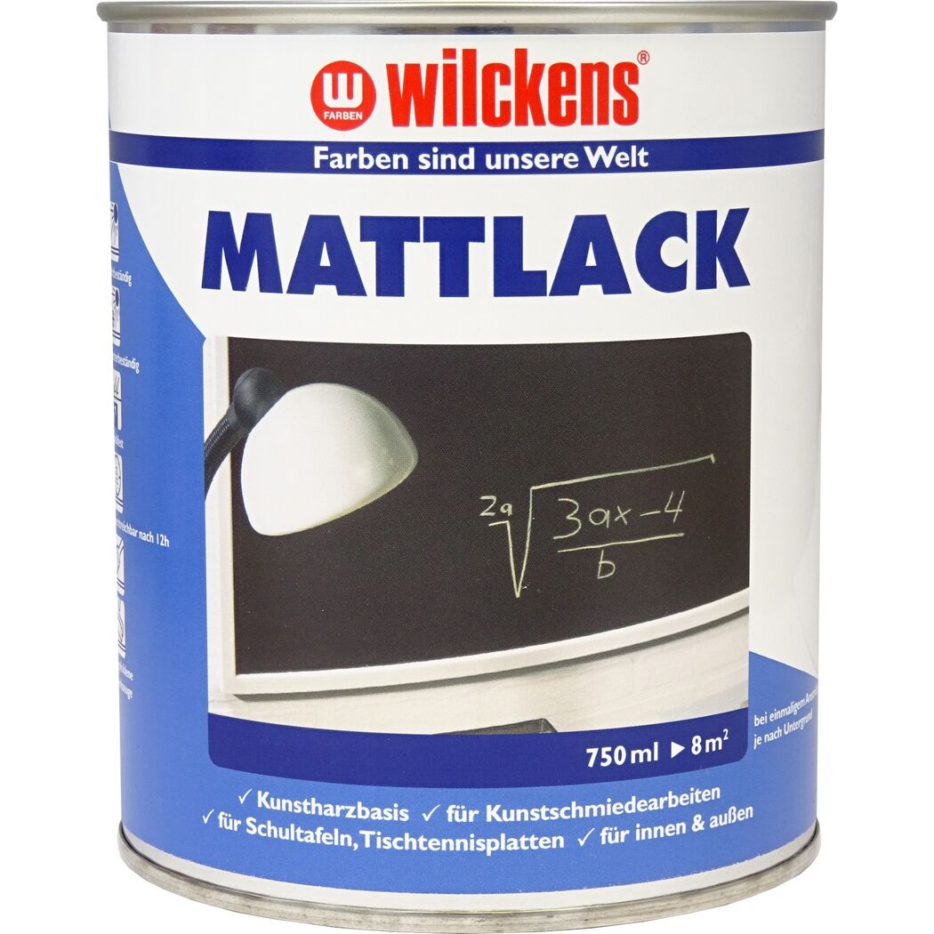 Wilckens Mattlack für Schultafeln und Tischtennisplatten