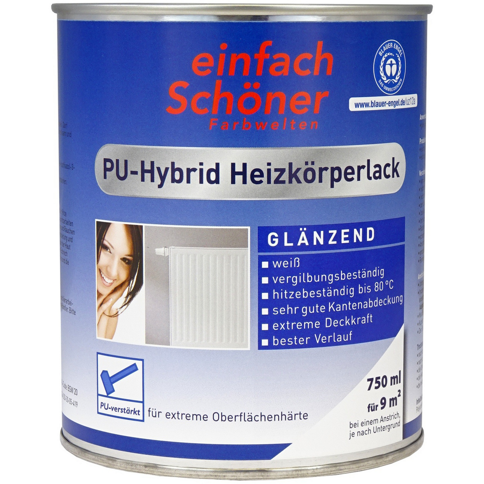 PU-Hybrid Heizkörperlack glänzend 750 ml + product picture