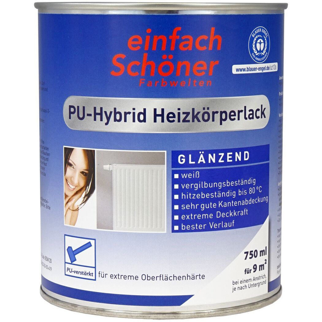 Weiße Dose mit PU-Hybrid Heizkörperlack