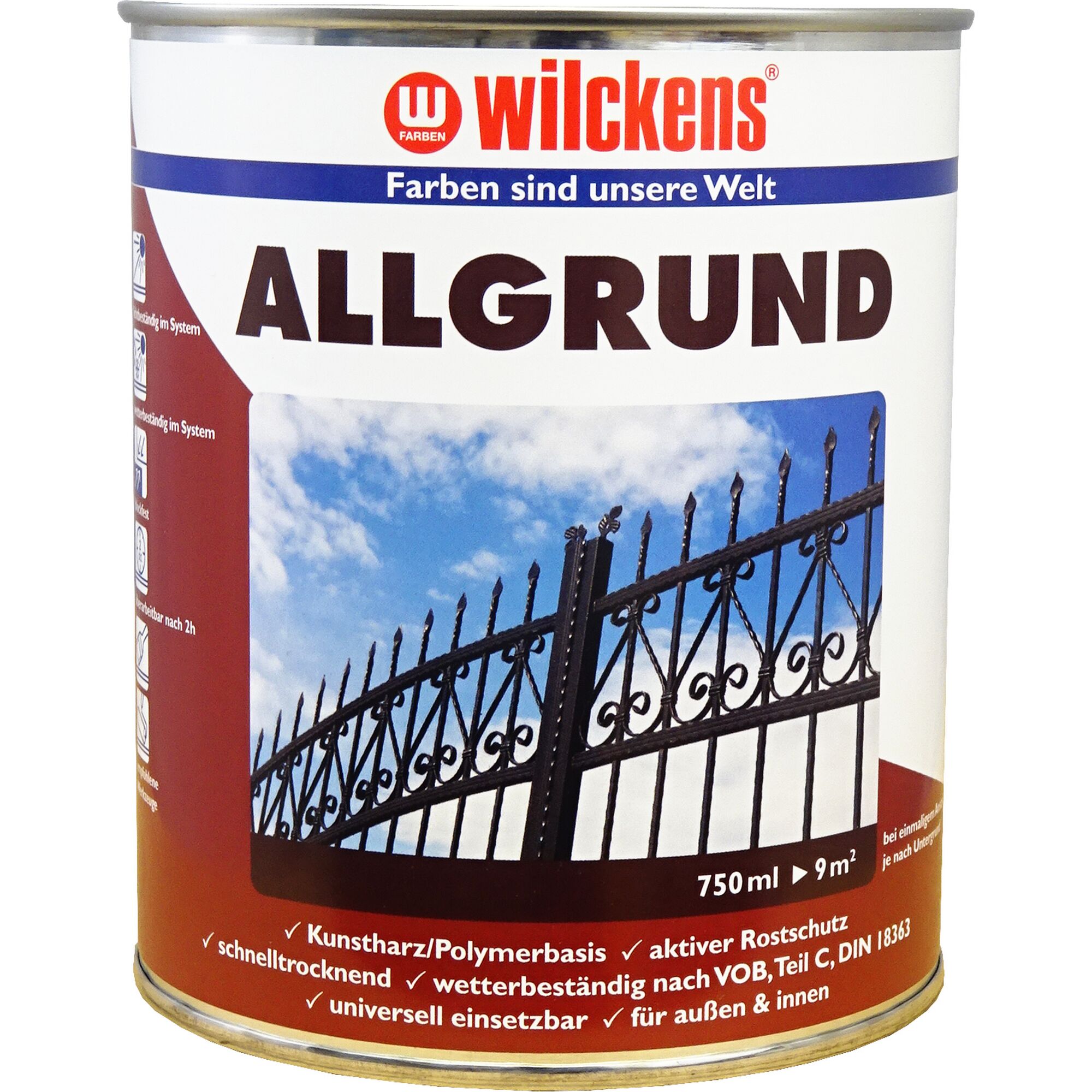 Wilckens Allgrund, 750 ml, für Metallzäune
