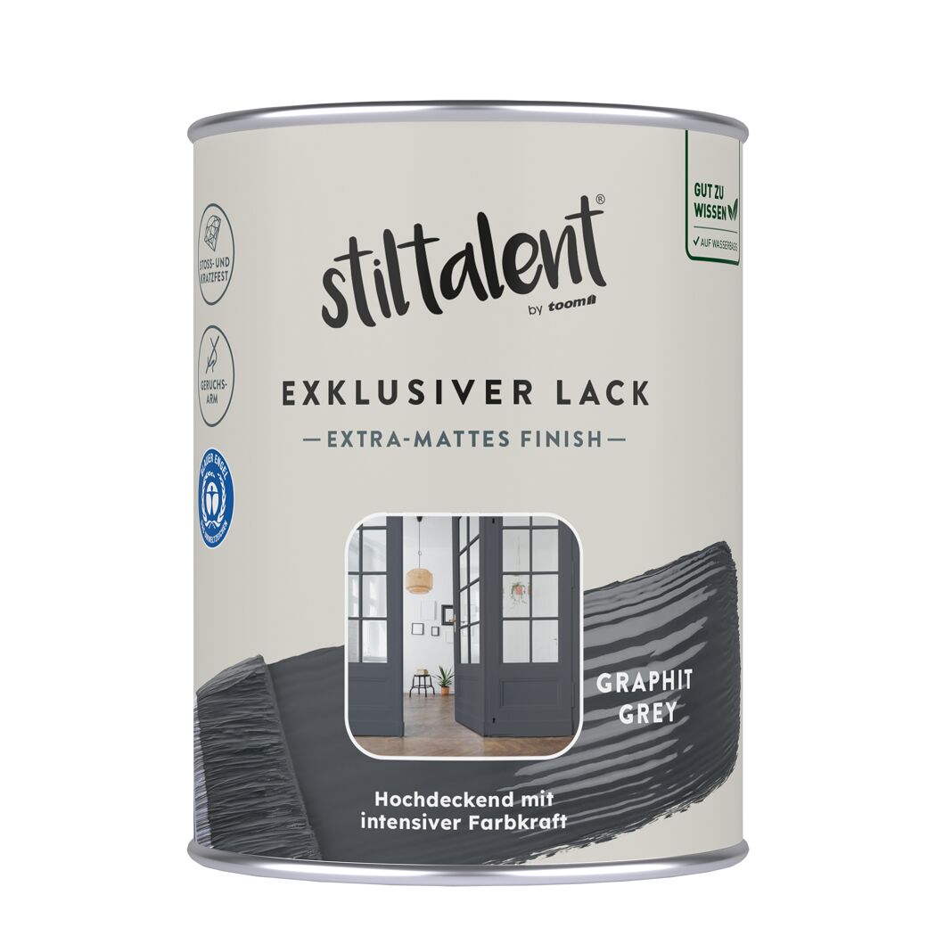 Lack 'graphit grey' Extra-matt 0,5 l