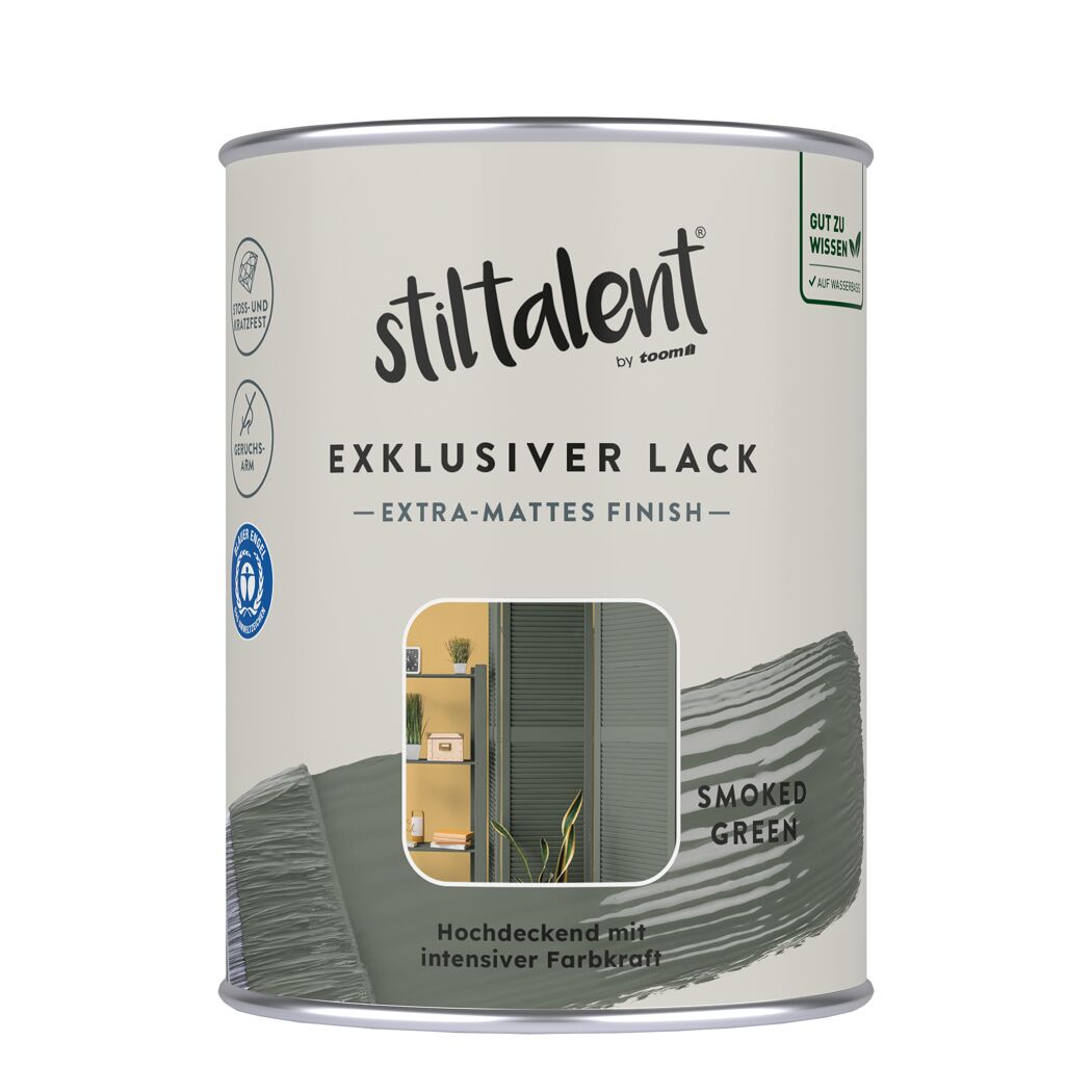 Lack 'smoked green' Extra-matt 0,5 l