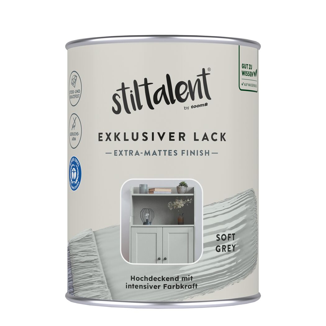Lack 'soft grey' Extra-matt 0,5 l