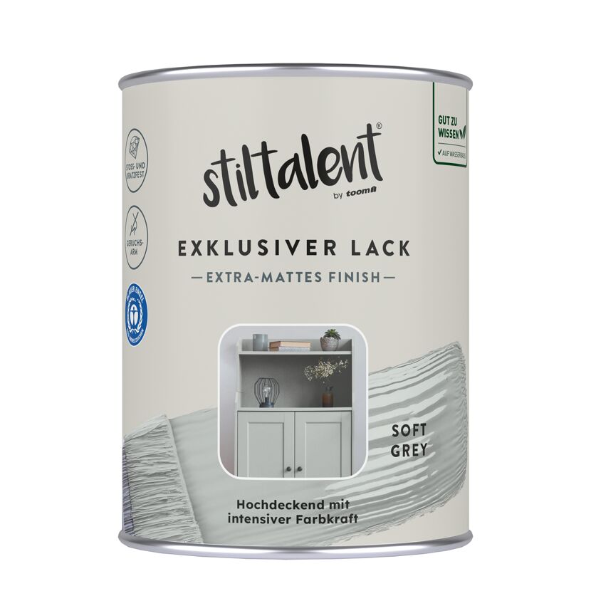 Lack 'soft grey' Extra-matt 0,5 l