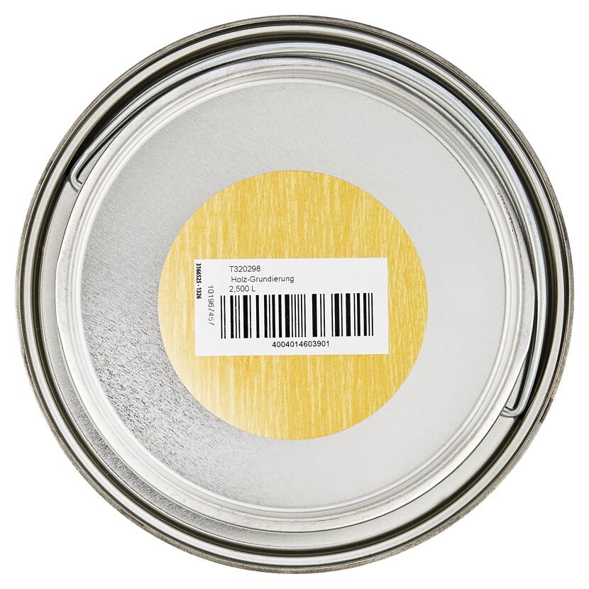 Metalldose mit Holzgrundierung