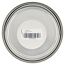 Metalldeckel einer Farbdose mit Etikett.