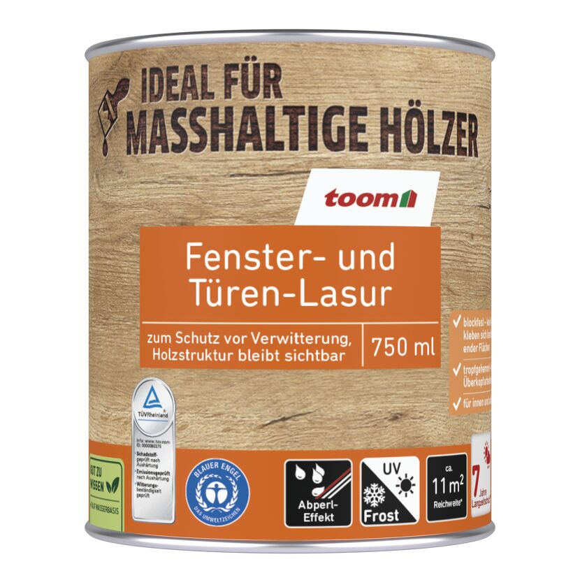 Fenster- und Türen-Lasur mahagonifarben 750 ml
