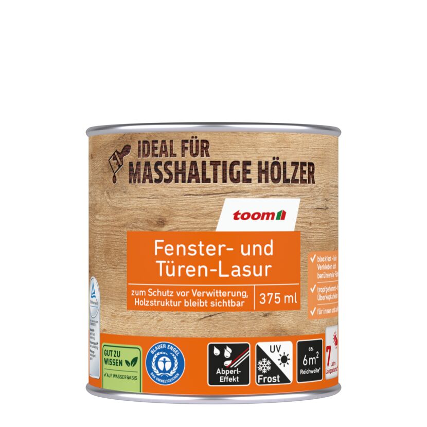 Fenster- und Türen-Lasur 'Natur' beige 375 ml