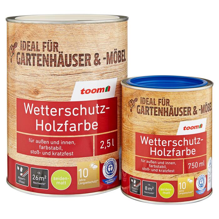 Wetterschutz Holzfarbe Seidenmatt Weiss 2 5 L ǀ Toom Baumarkt