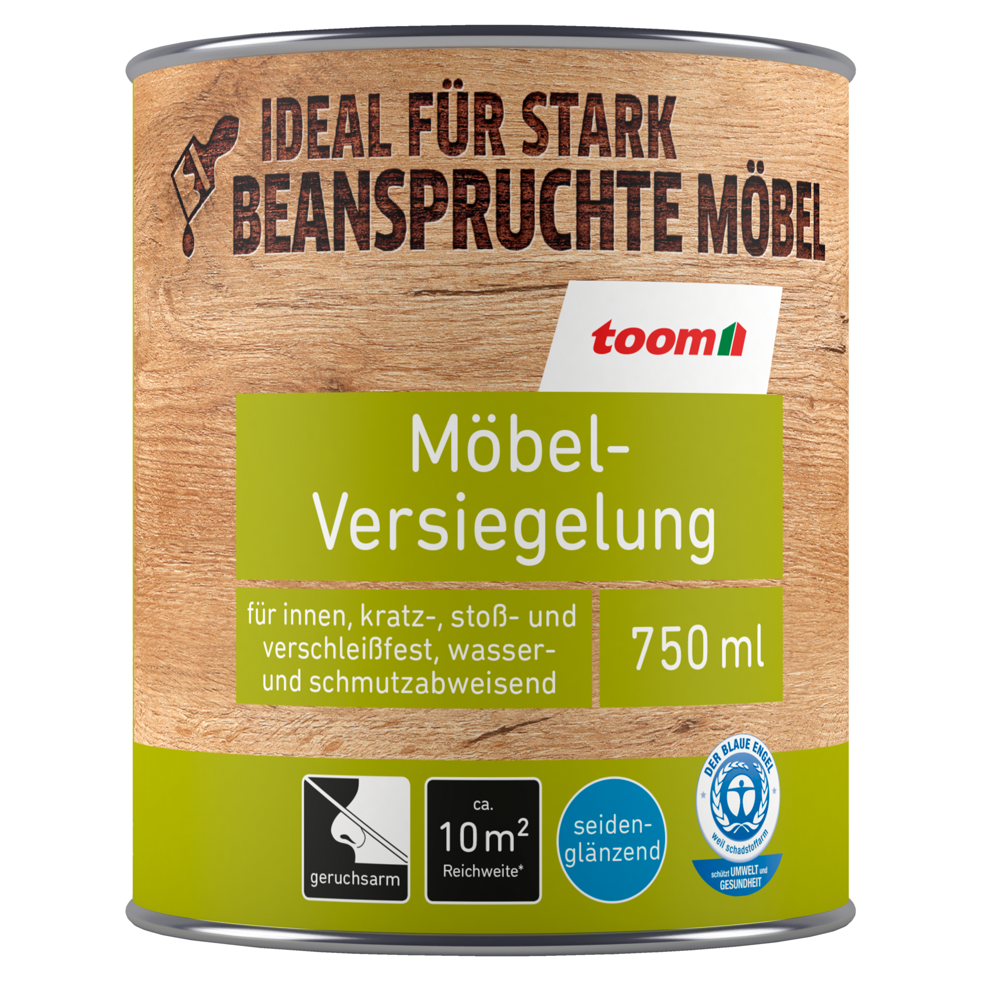 toom MöbelVersiegelung seidenglänzend kastanienbraun 750 ml