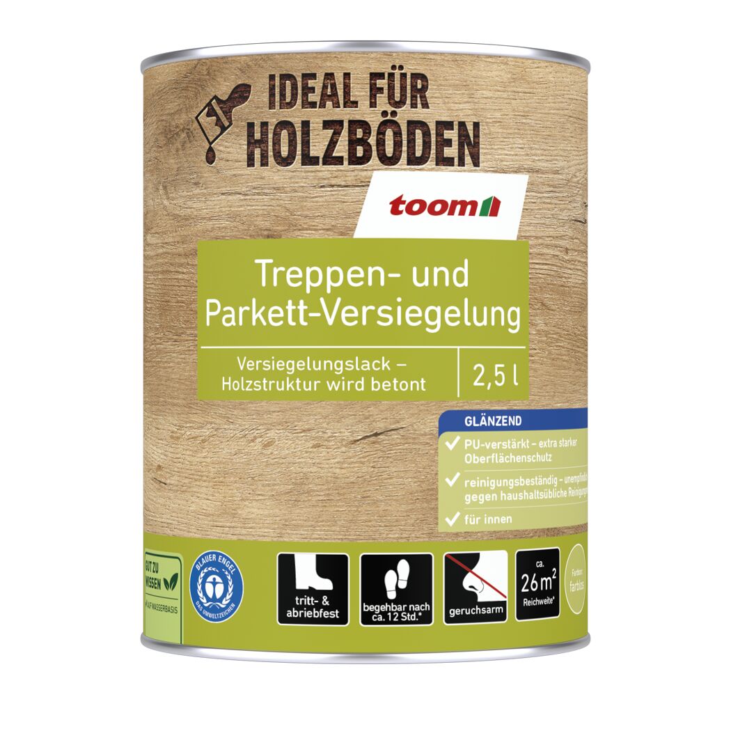 Treppen- und Parkett-Versiegelung transparent 2,5 l