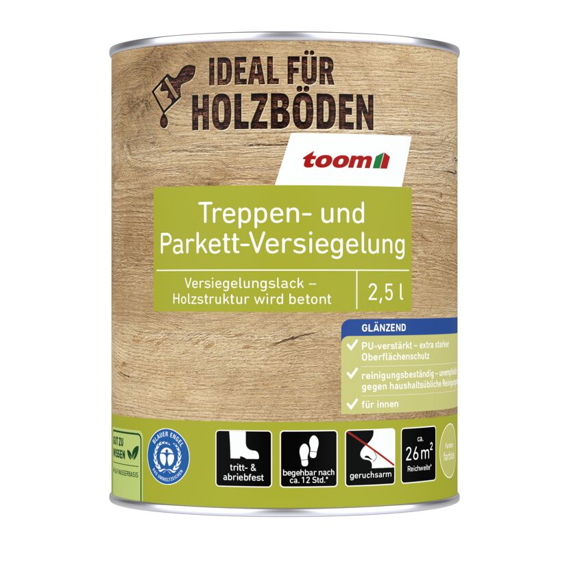 Treppen- und Parkett-Versiegelung transparent 2,5 l