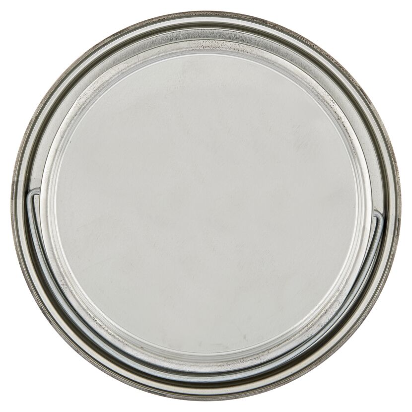 Verschlossener Metalldeckel einer Farbdose