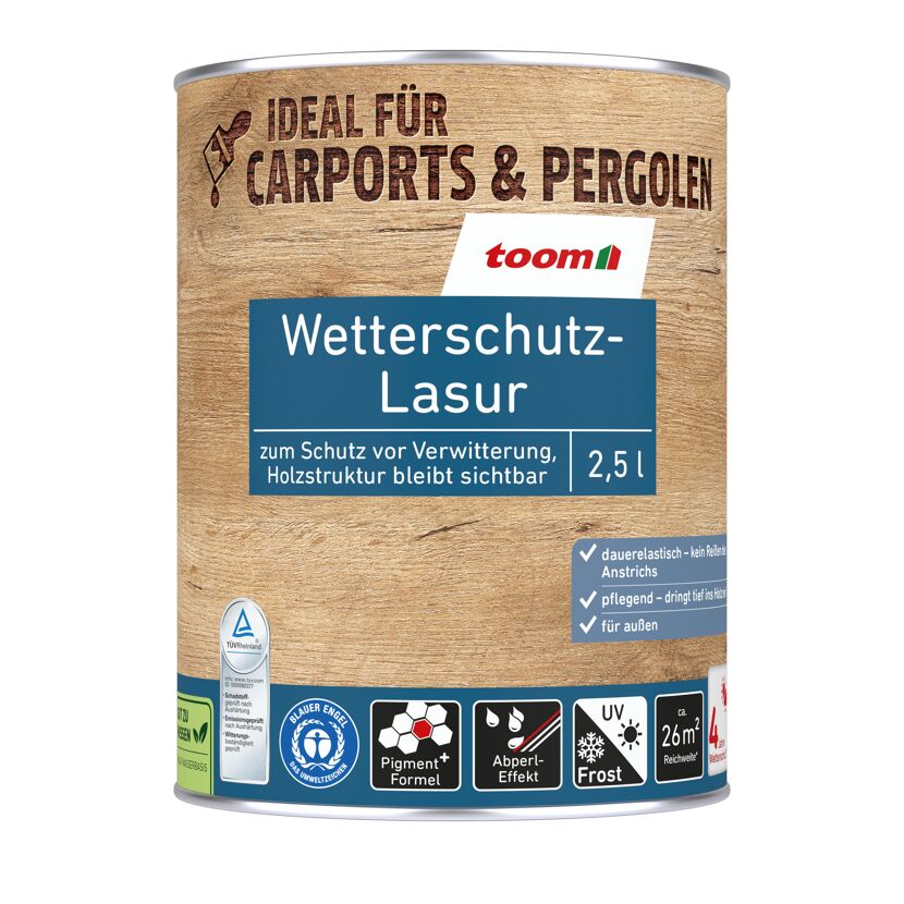 Wetterschutz-Lasur 'Natur' beige 2,5 l